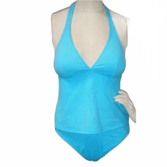 𝅺ralph LAUREN 8 Aqua 2pc Tankini Swimsuit - Picture 1 of 1